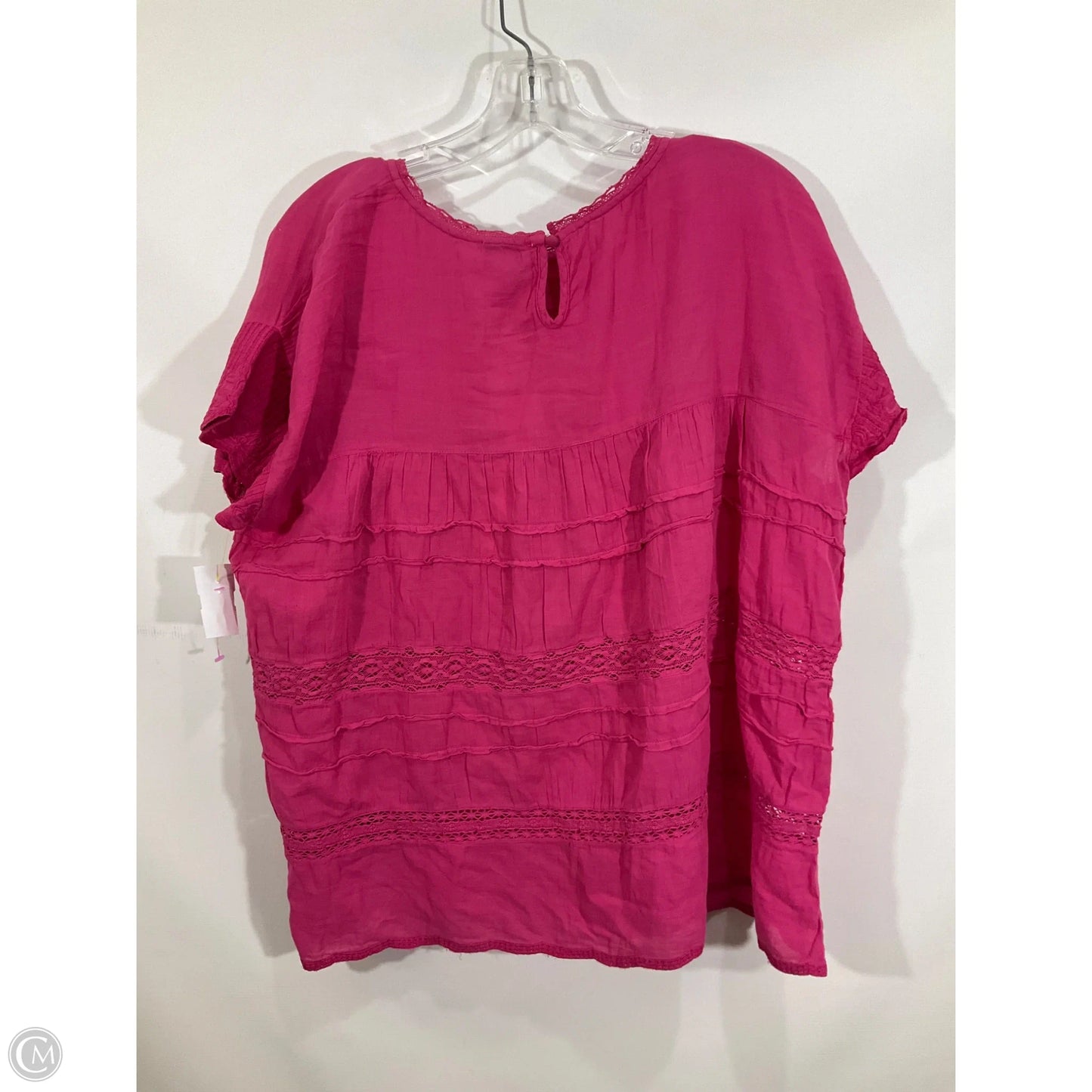 Top Short Sleeve By Sundance In Pink, Size: Xl