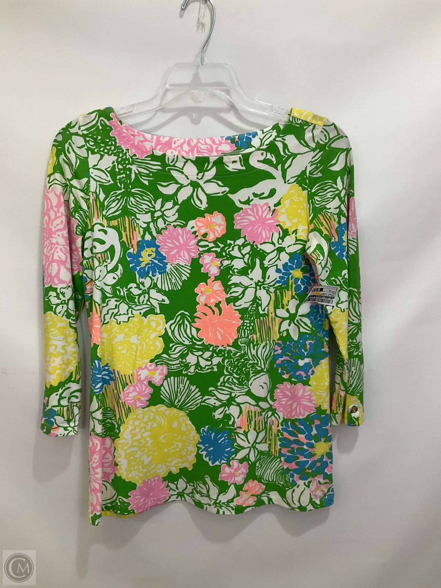 Top 3/4 Sleeve By Lilly Pulitzer In Floral Print, Size: Xs