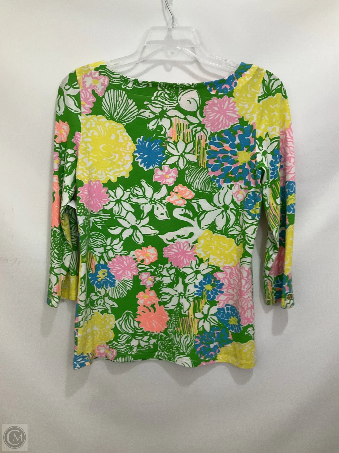 Top 3/4 Sleeve By Lilly Pulitzer In Floral Print, Size: Xs