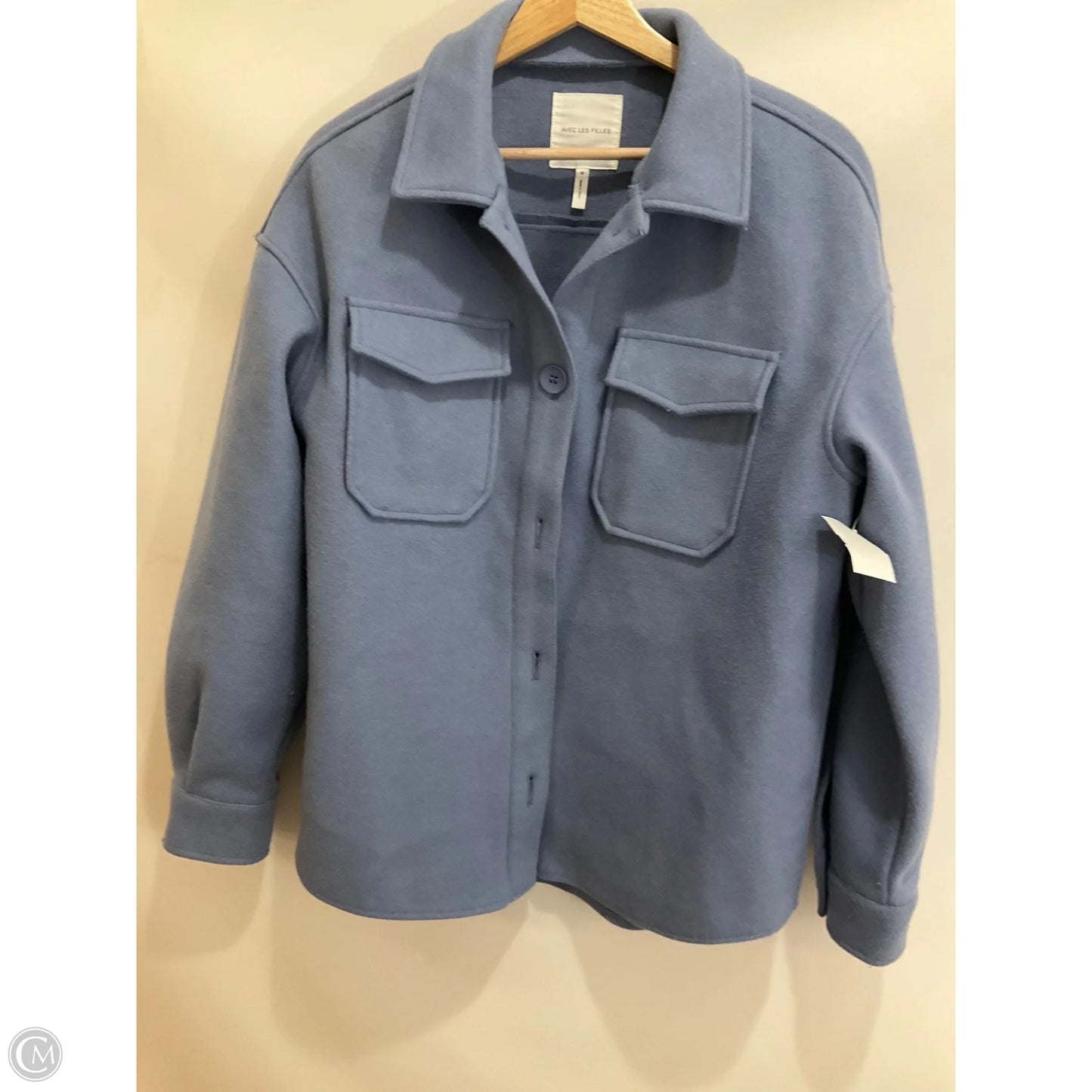Jacket Shirt By Avec Les Filles In Blue, Size: M