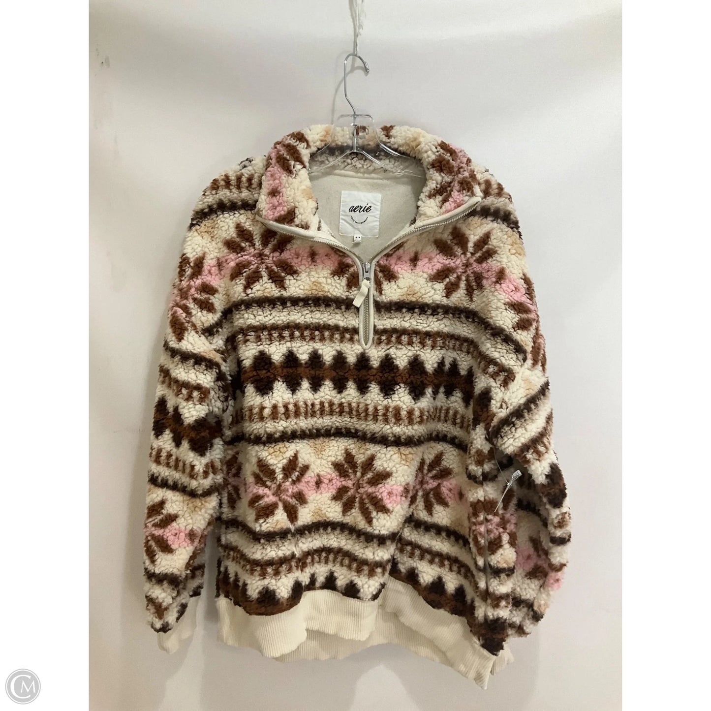Jacket Faux Fur & Sherpa By Aerie In Multi-colored, Size: M