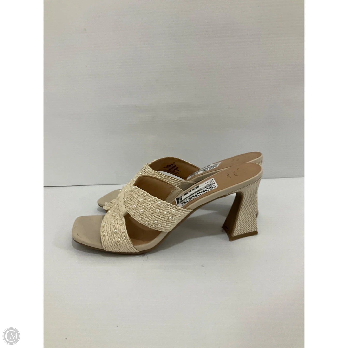 Sandals Heels Block By A New Day In Cream, Size: 10