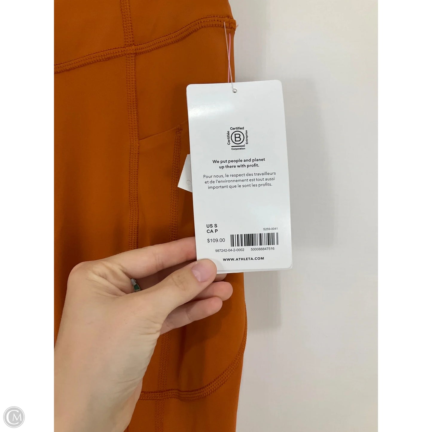 Athletic Leggings By Athleta In Orange, Size: S