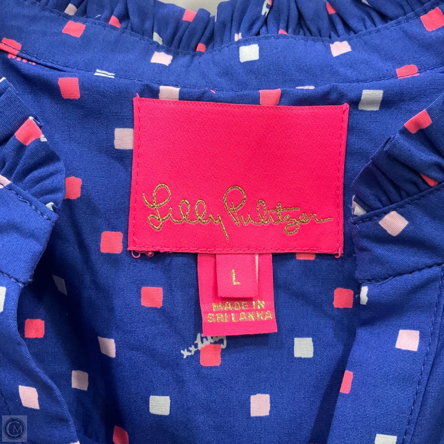 Dress Designer By Lilly Pulitzer In Blue & Pink, Size: L