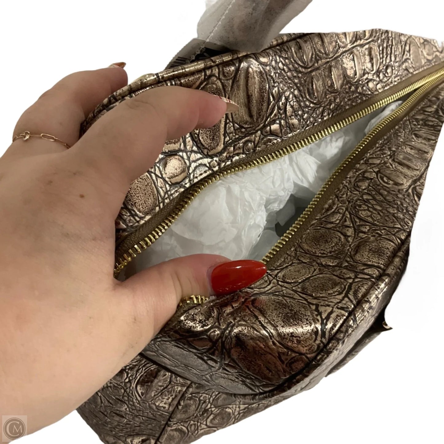 Handbag Designer By Brahmin, Size: Large