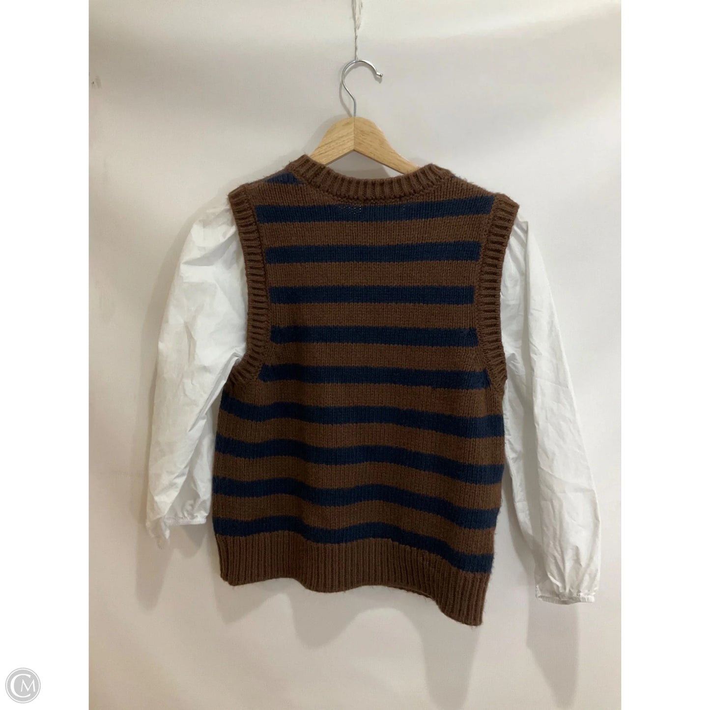 Top Long Sleeve By Evereve In Multi-colored, Size: S