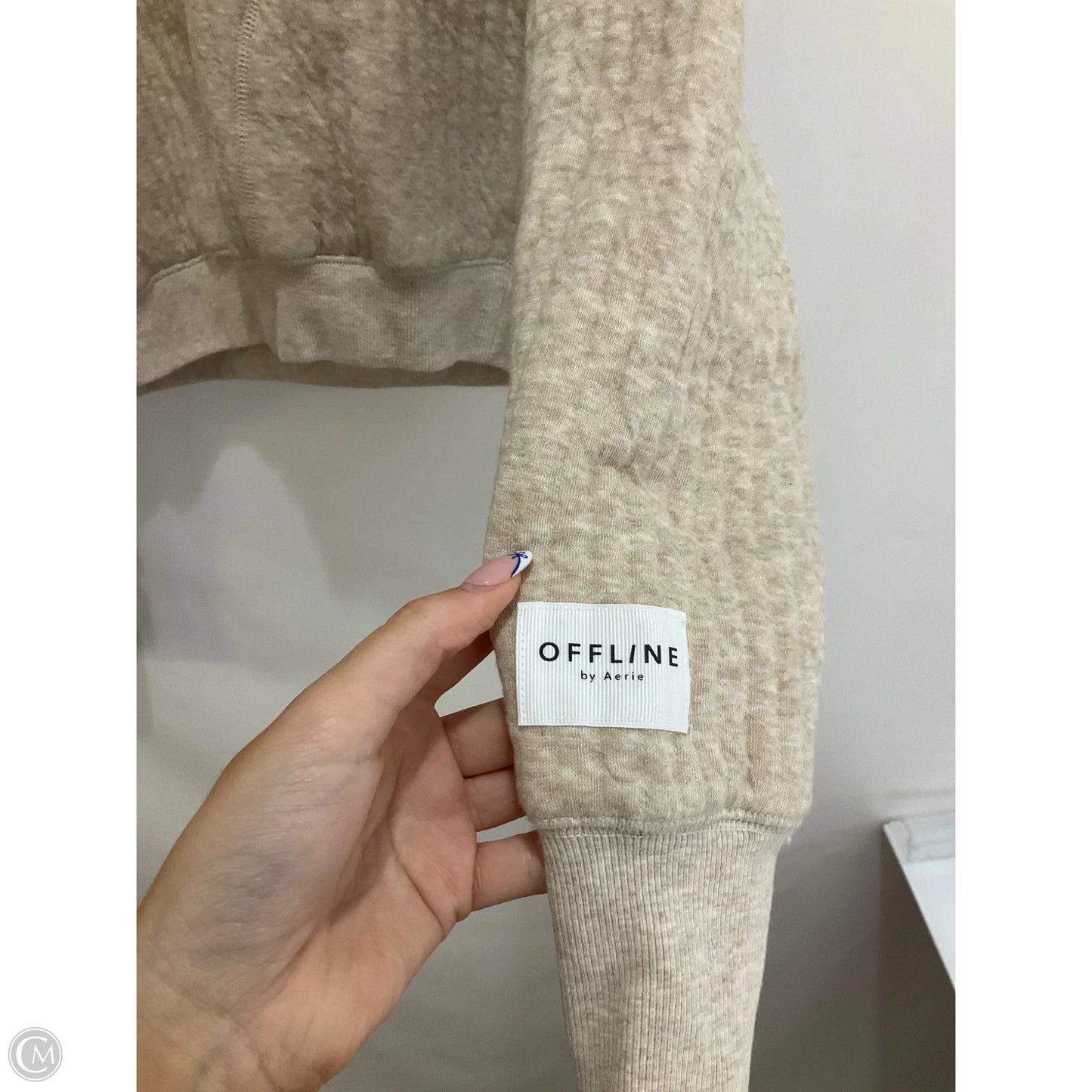 Sweatshirt Hoodie By Aerie In Beige, Size: S