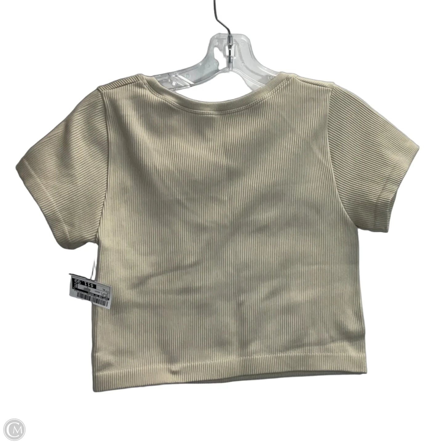 Top Short Sleeve By Offline By Aerie In Cream & Green, Size: Xl