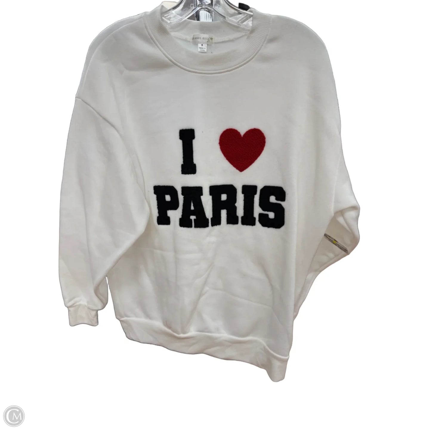 Top Long Sleeve By Clothes Mentor In White, Size: S