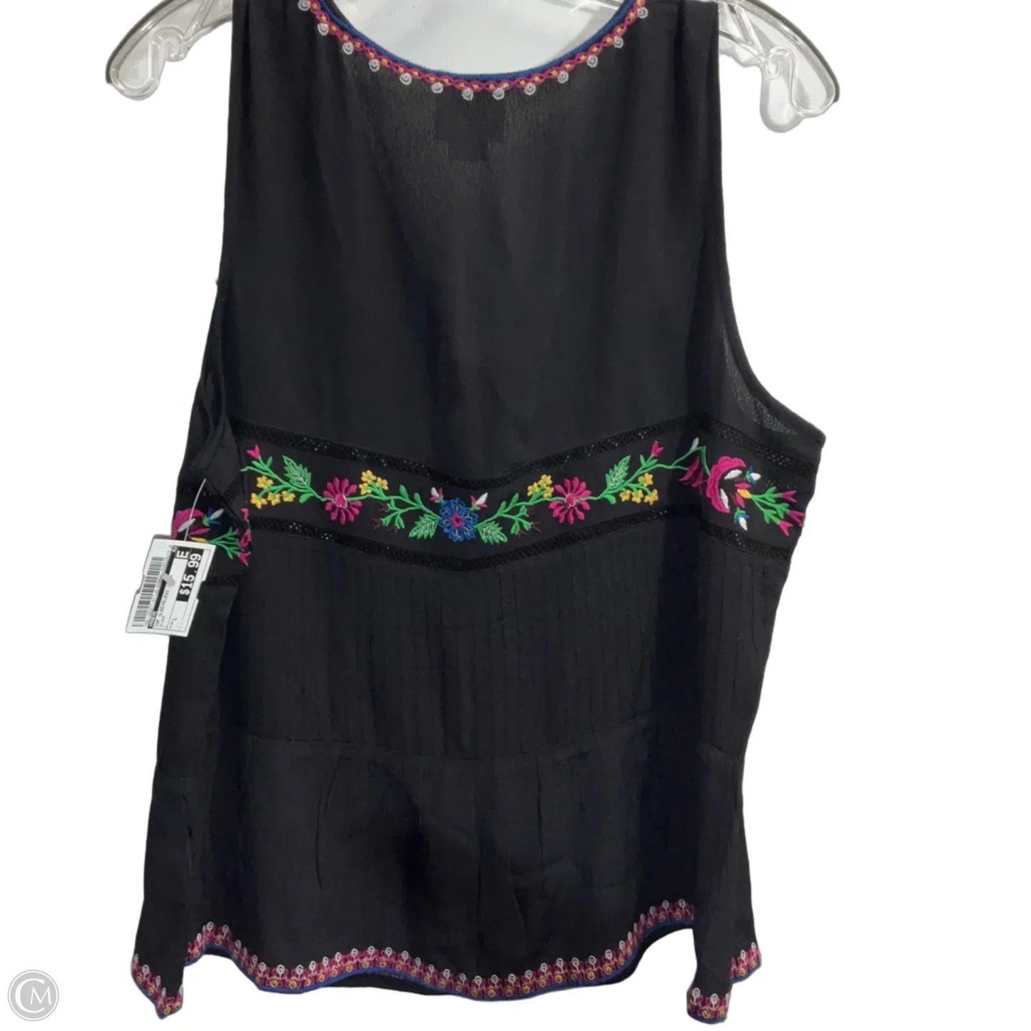 Top Sleeveless By Maeve In Black, Size: L