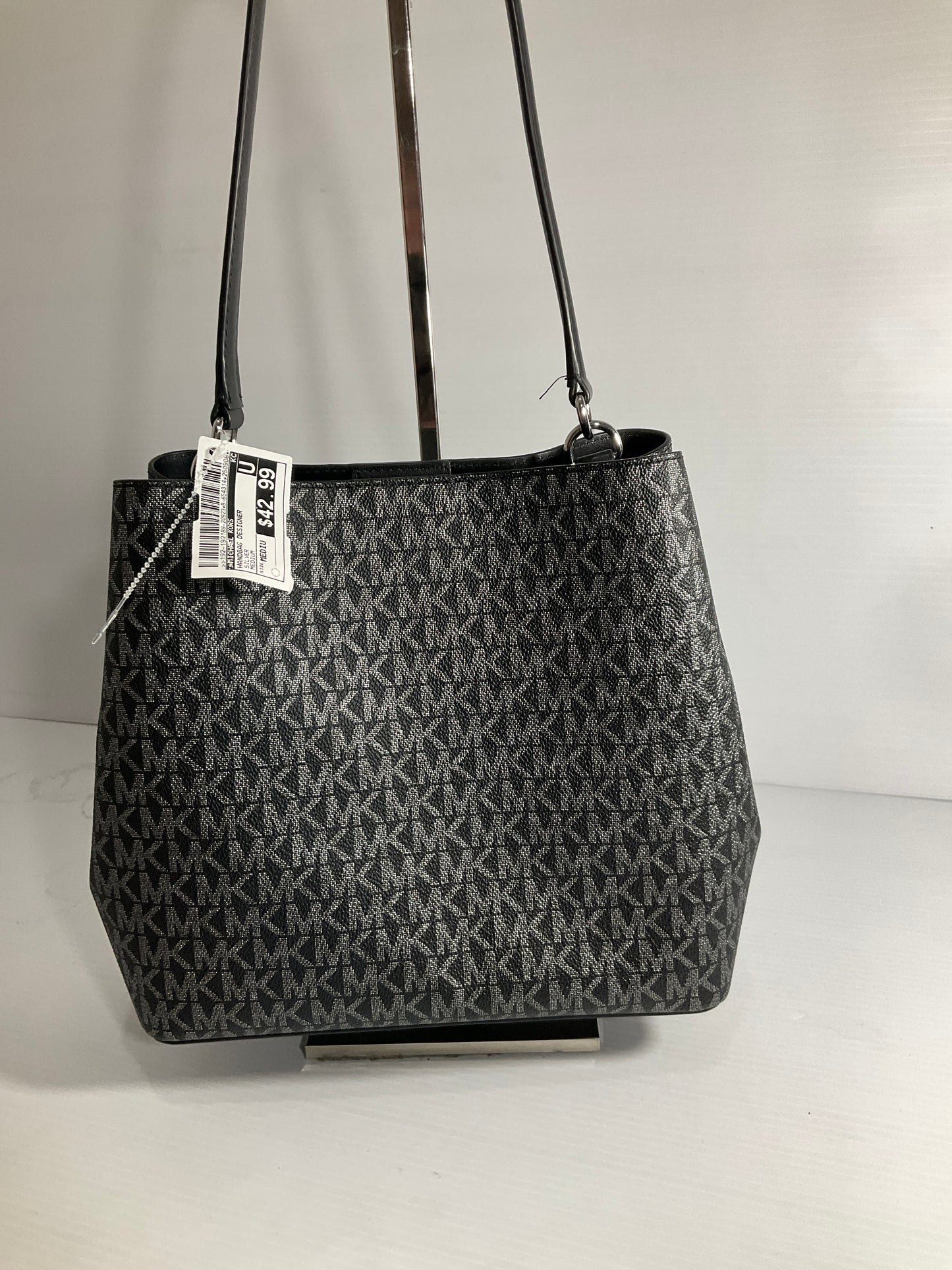 Handbag Designer By Michael Kors In Silver, Size:Medium