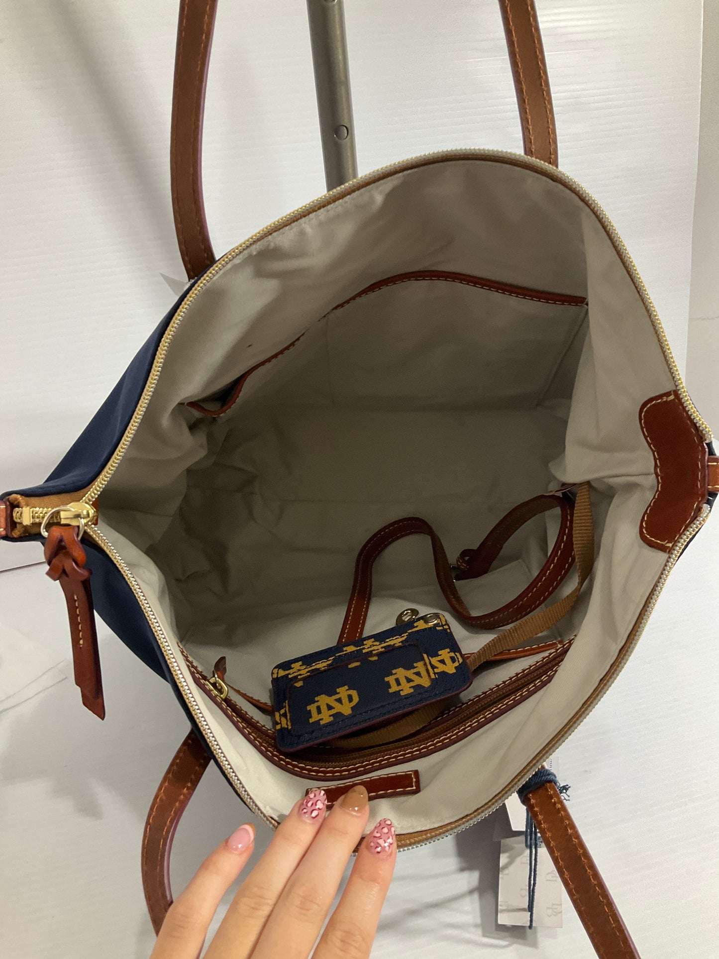 Handbag Designer By Dooney And Bourke In Navy, Size:Large