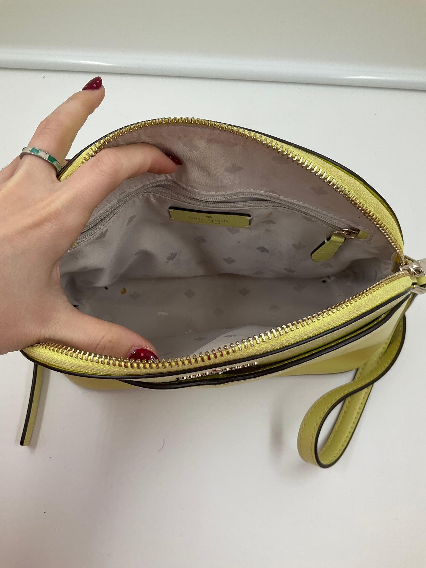 Crossbody Designer By Kate Spade In Yellow, Size:Small