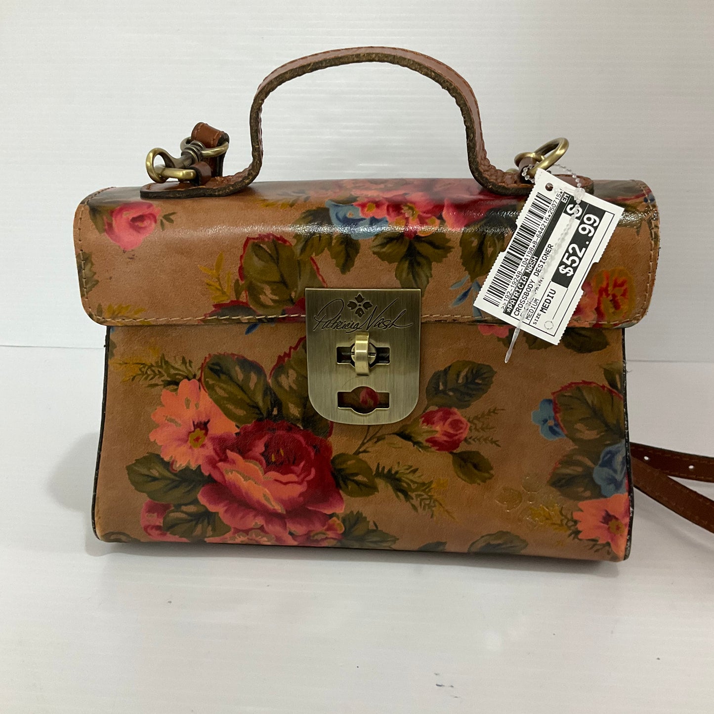 Crossbody Designer By Patricia Nash In Floral Print, Size:Medium
