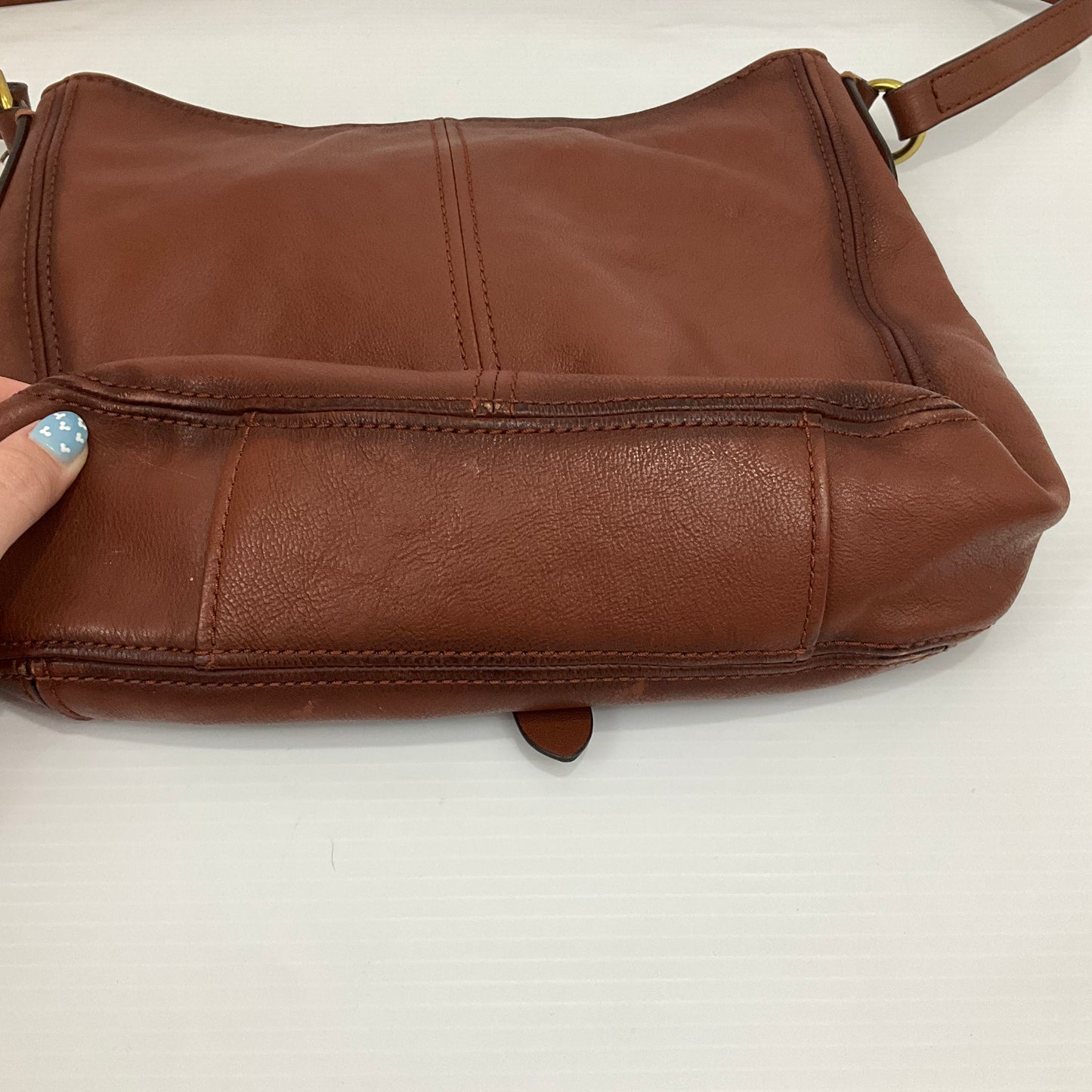 Handbag Designer By Frye In Brown, Size:Medium