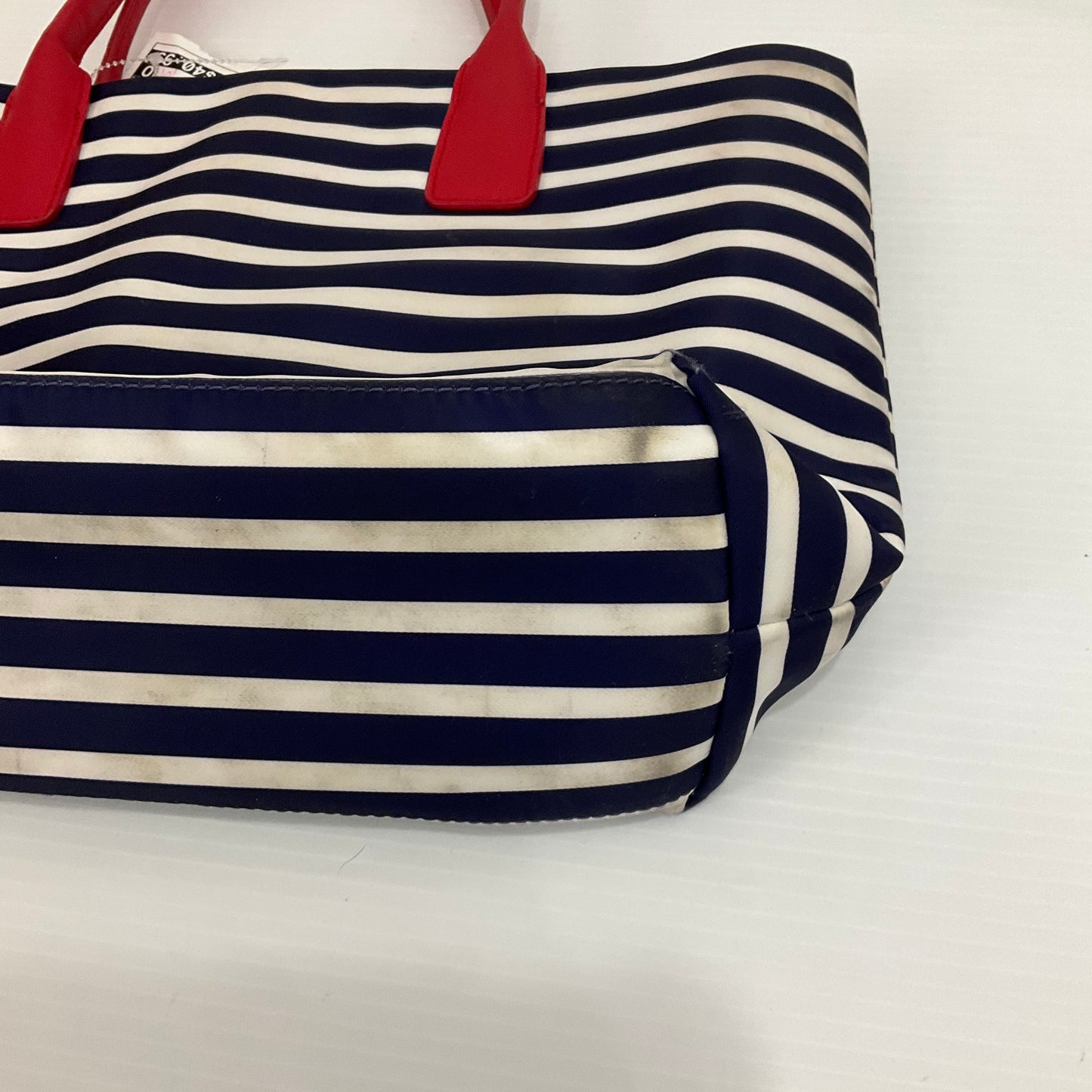 Handbag Designer By Kate Spade In Striped Pattern, Size:Medium