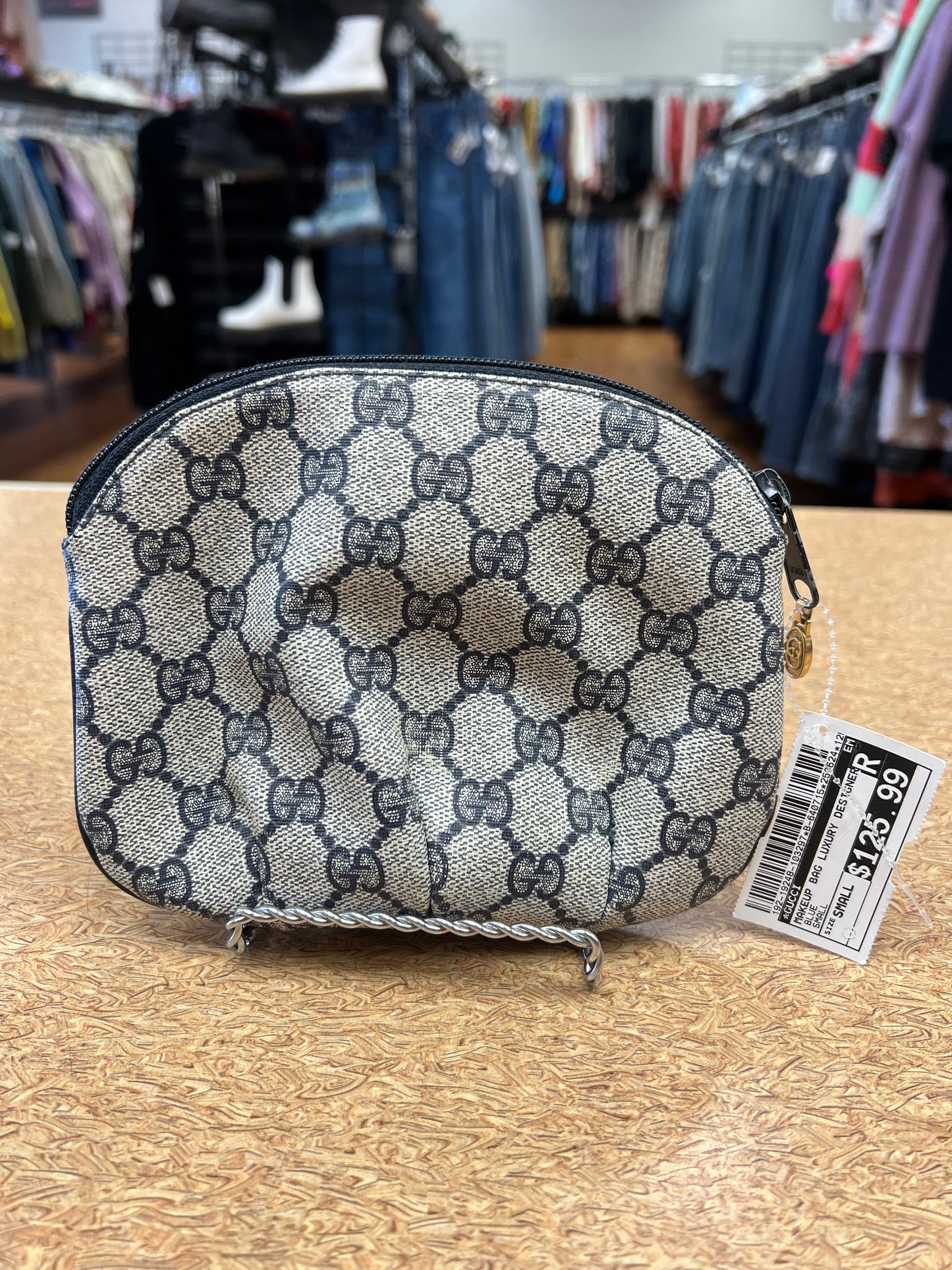 MAKEUP BAG LUXURY DESIGNER by GUCCI In BLUE, Size: SMALL