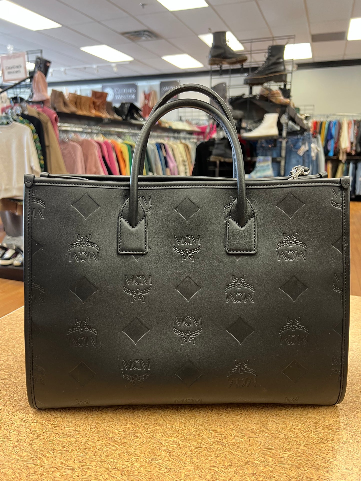 HANDBAG LUXURY DESIGNER by MCM In BEIGE, Size: LARGE