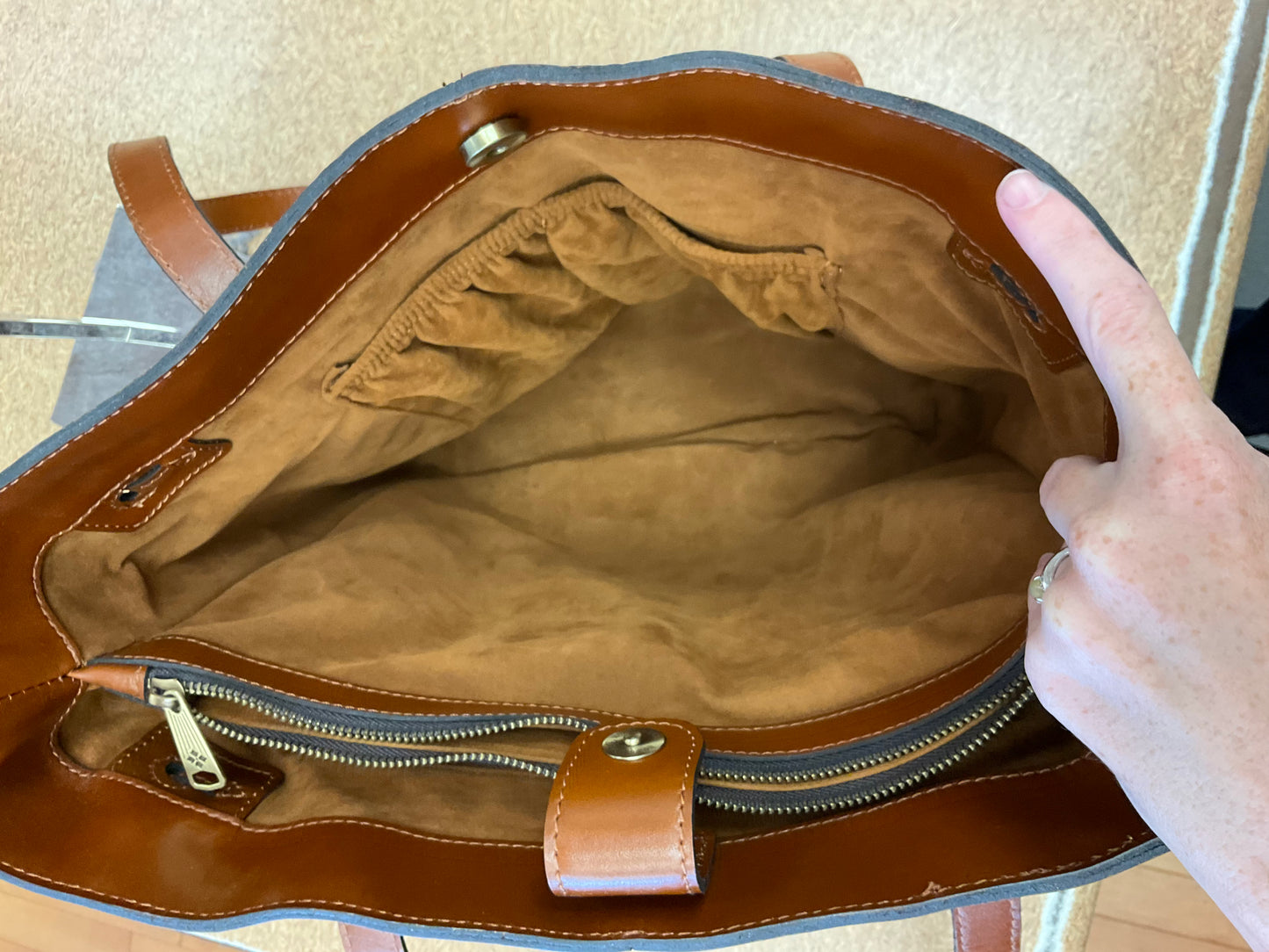 Handbag Designer By Patricia Nash In Brown, Size:Large