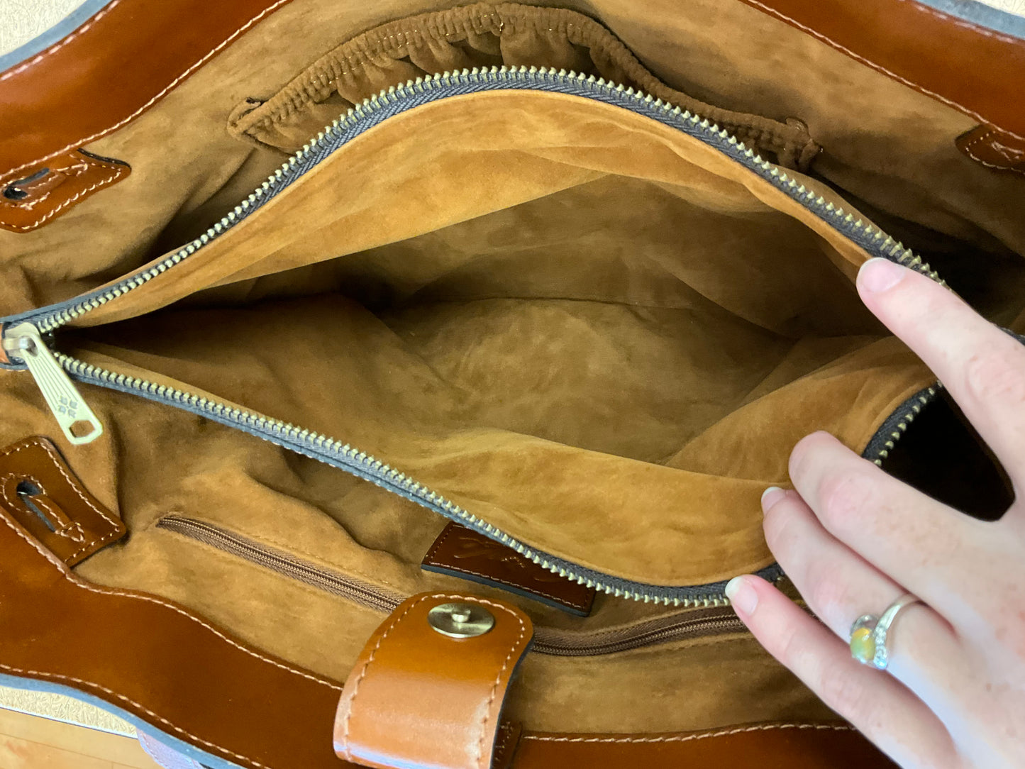 Handbag Designer By Patricia Nash In Brown, Size:Large