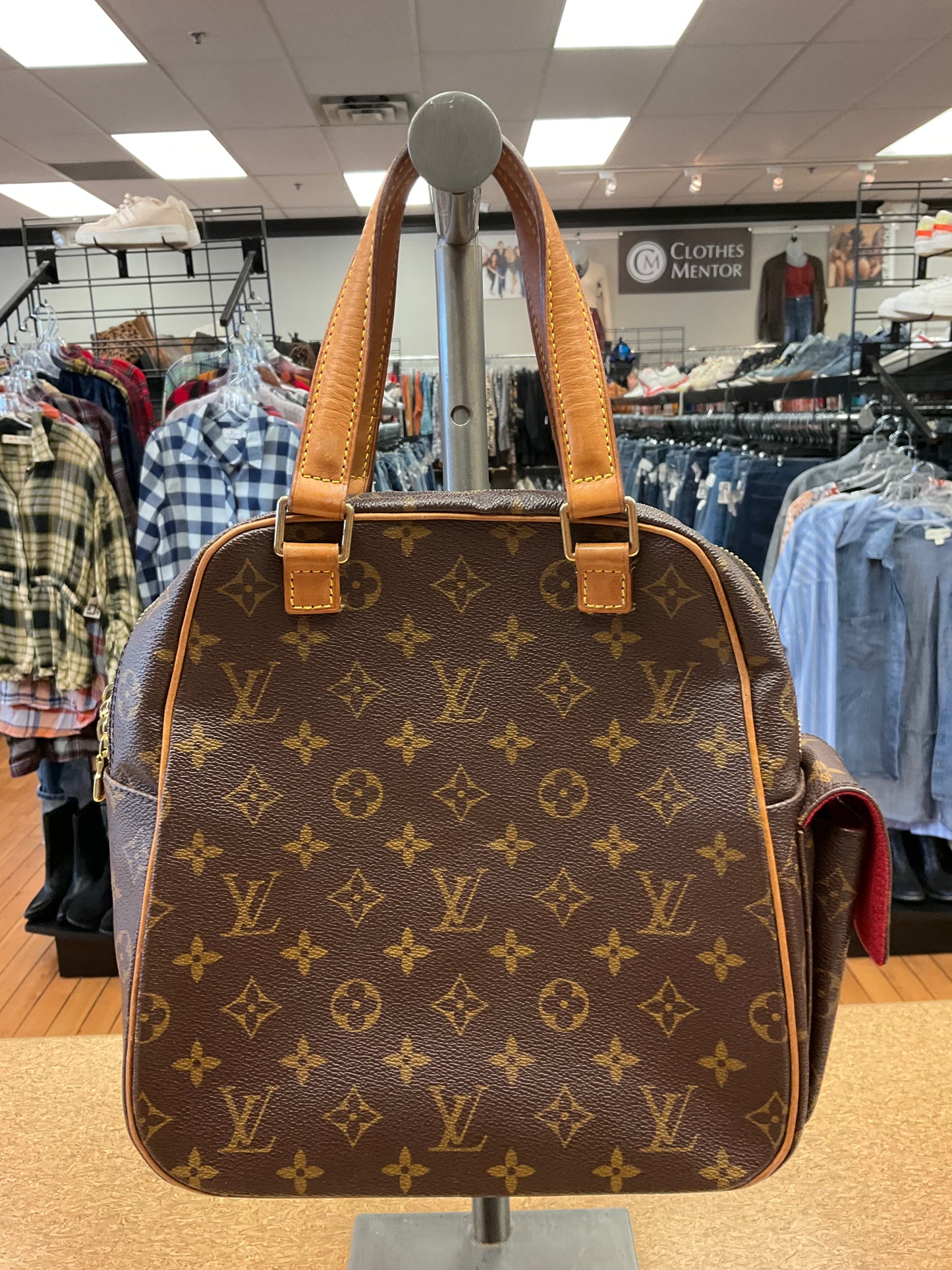 Handbag Luxury Designer By Louis Vuitton In Brown, Size:Medium