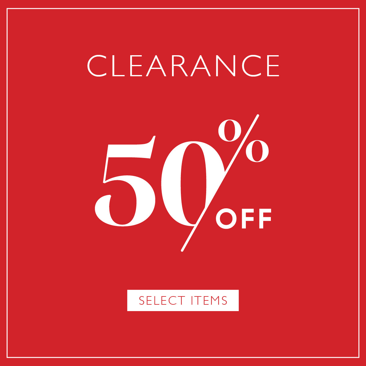50% off clearance