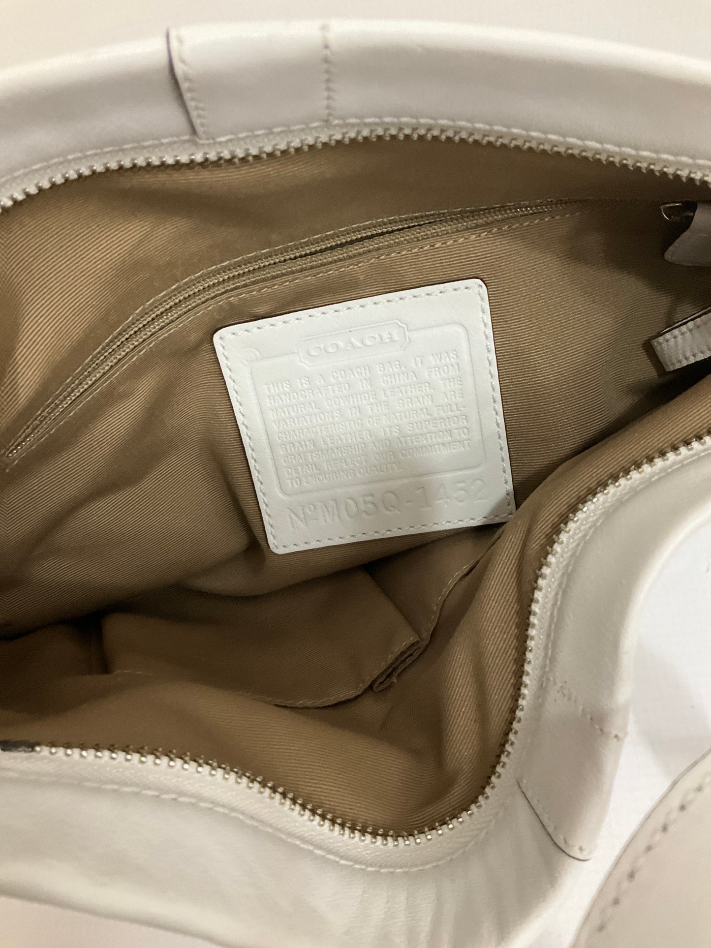 Diaper Bag Designer By Coach Size: Medium