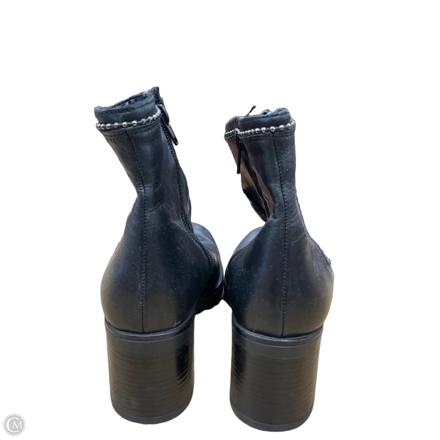 Boots Ankle Heels By Clothes Mentor In Black, Size: 7