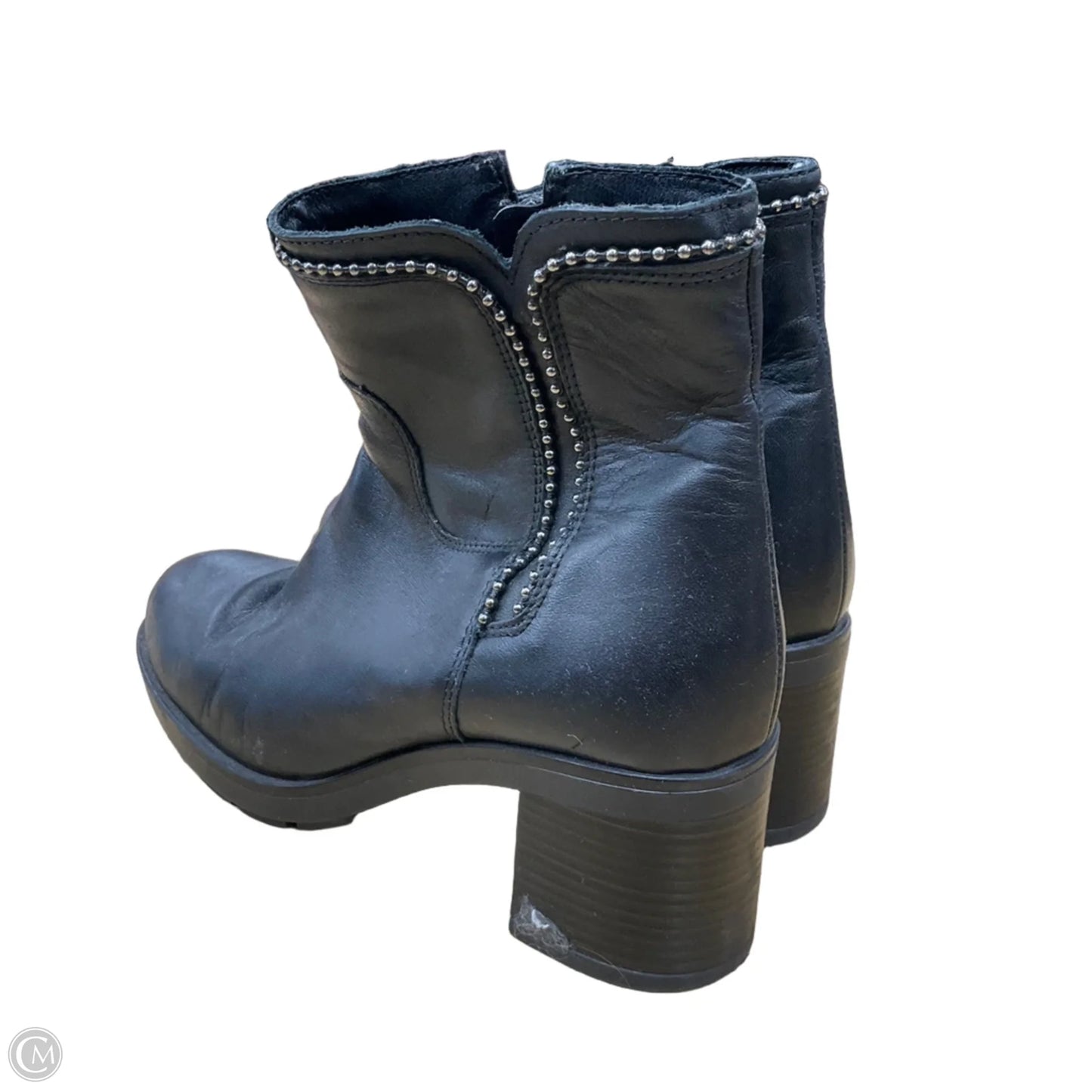 Boots Ankle Heels By Clothes Mentor In Black, Size: 7