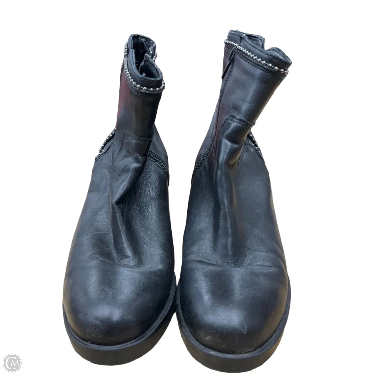 Boots Ankle Heels By Clothes Mentor In Black, Size: 7