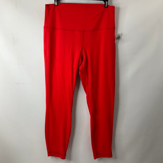 Athletic Leggings By Lululemon In Red, Size: 12