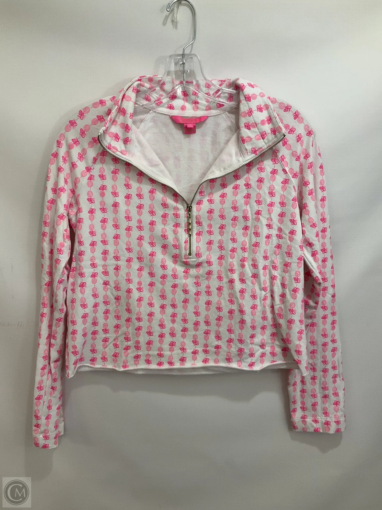 Top Long Sleeve By Lilly Pulitzer In Pink & White, Size: S