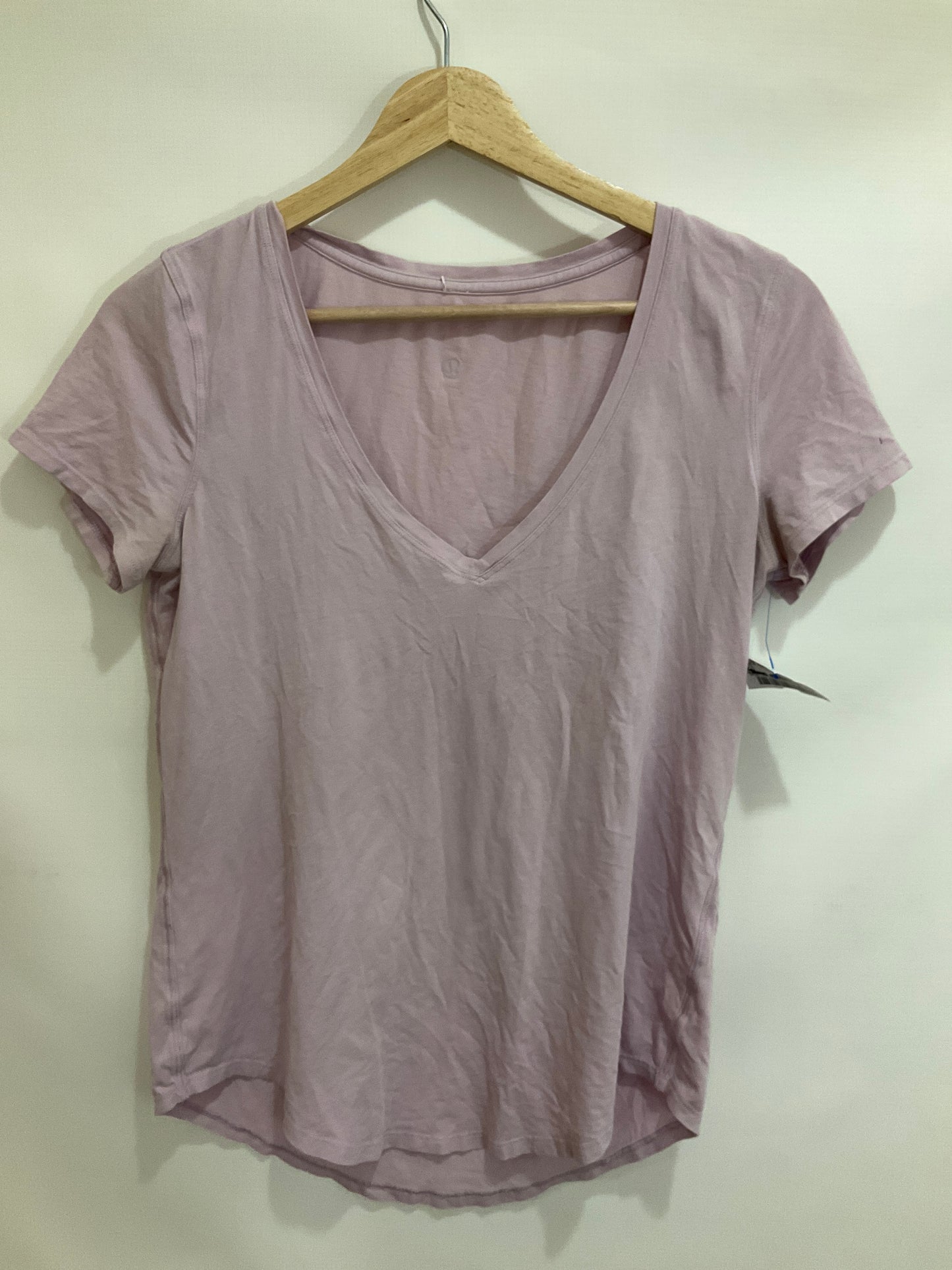 Athletic Top Short Sleeve By Lululemon In Purple, Size: 6