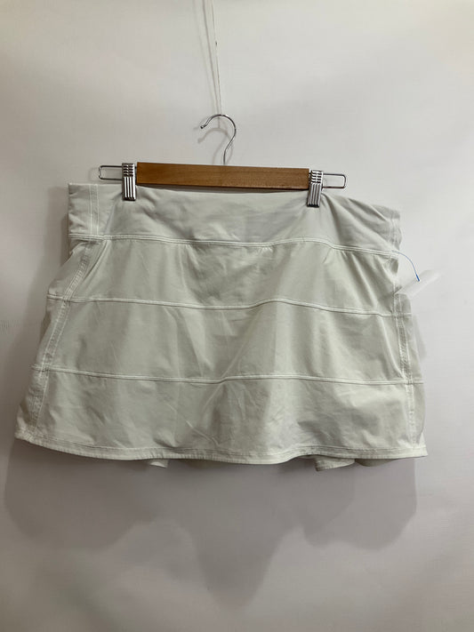 Athletic Skort By Lululemon In Cream, Size: 14