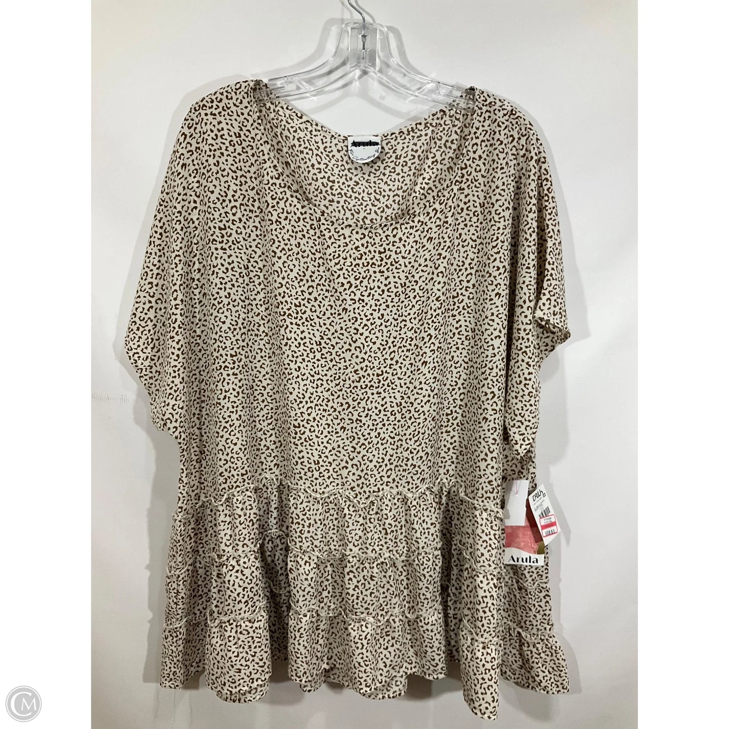 Top Short Sleeve By Cmc In Animal Print, Size: 3x