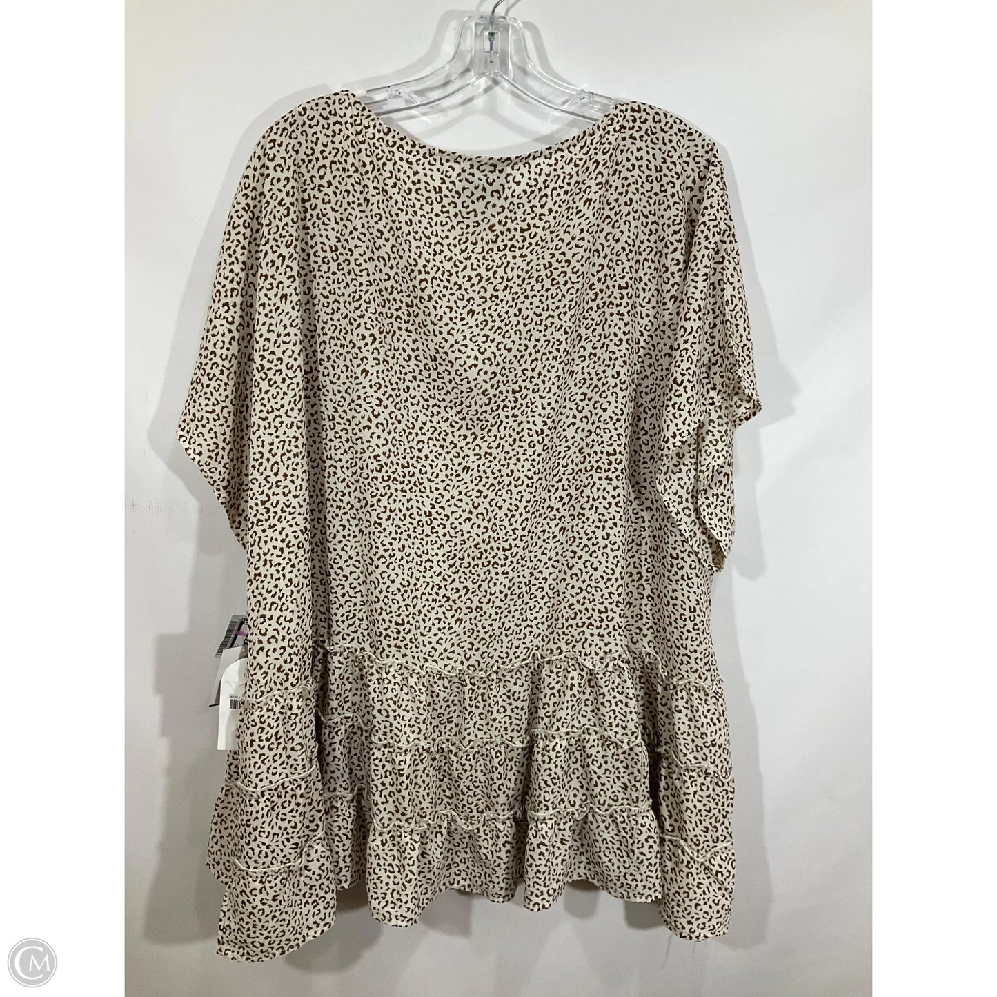 Top Short Sleeve By Cmc In Animal Print, Size: 3x