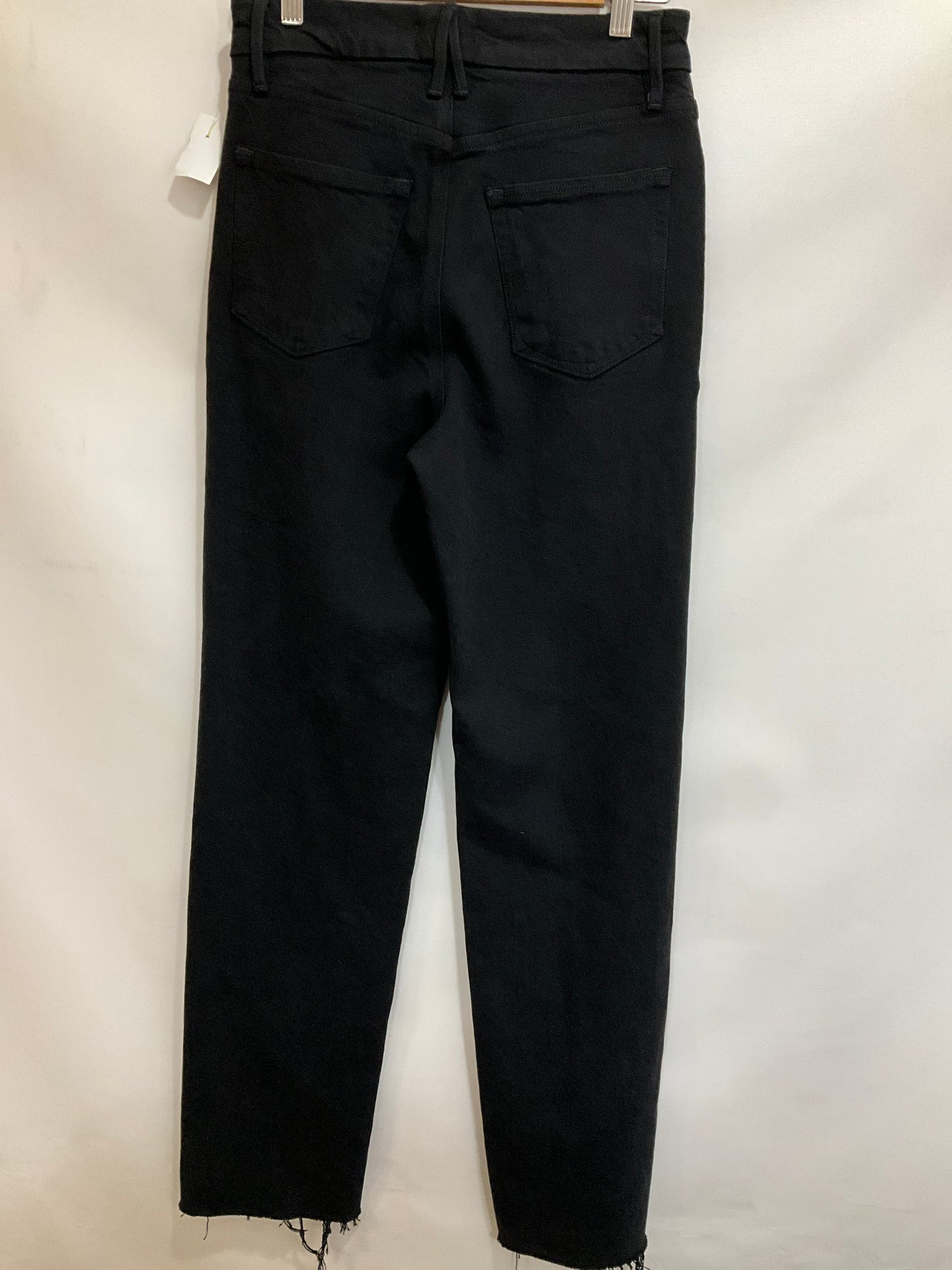 Jeans Straight By Good American In Black Denim, Size: 6