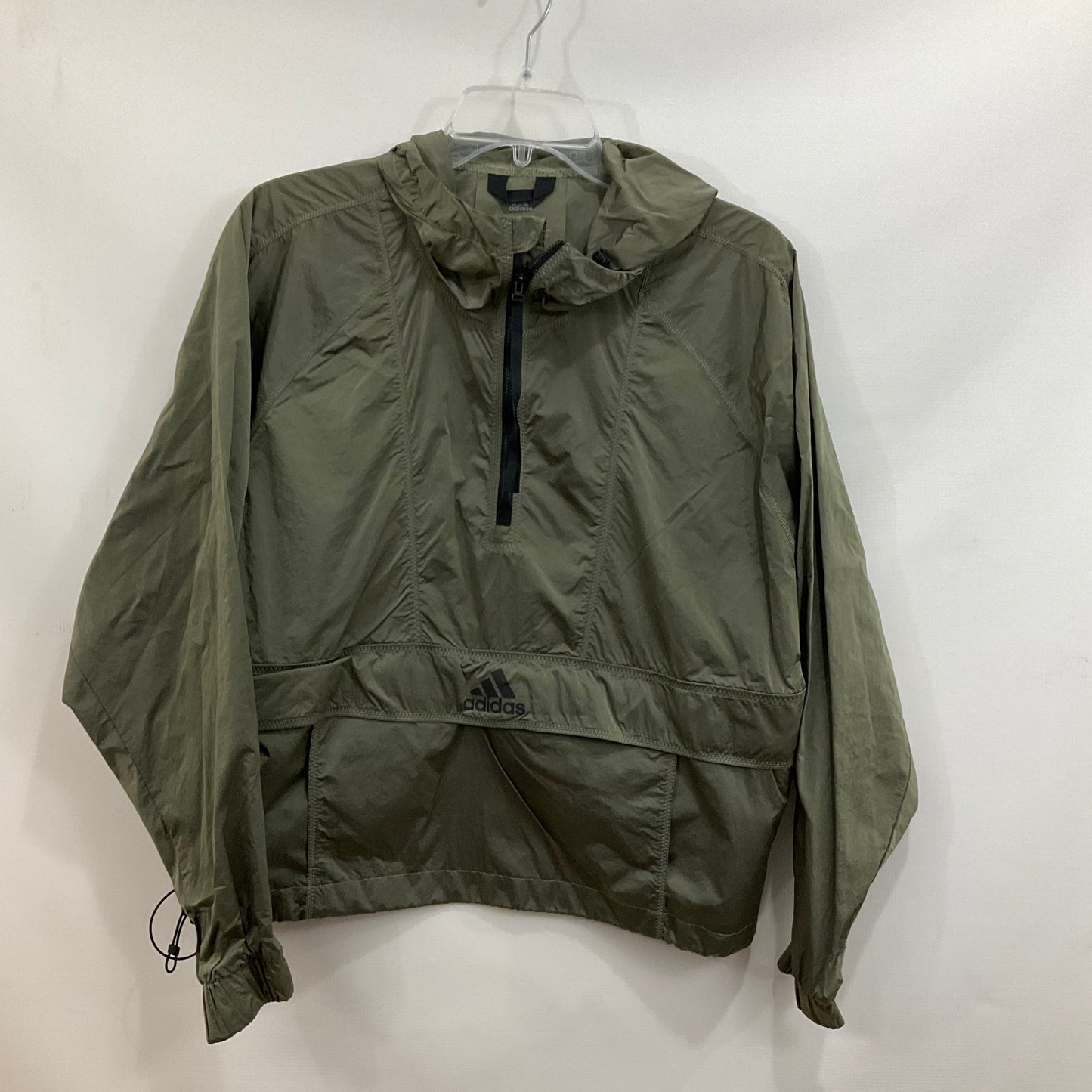 Jacket Windbreaker By Adidas In Green, Size: S