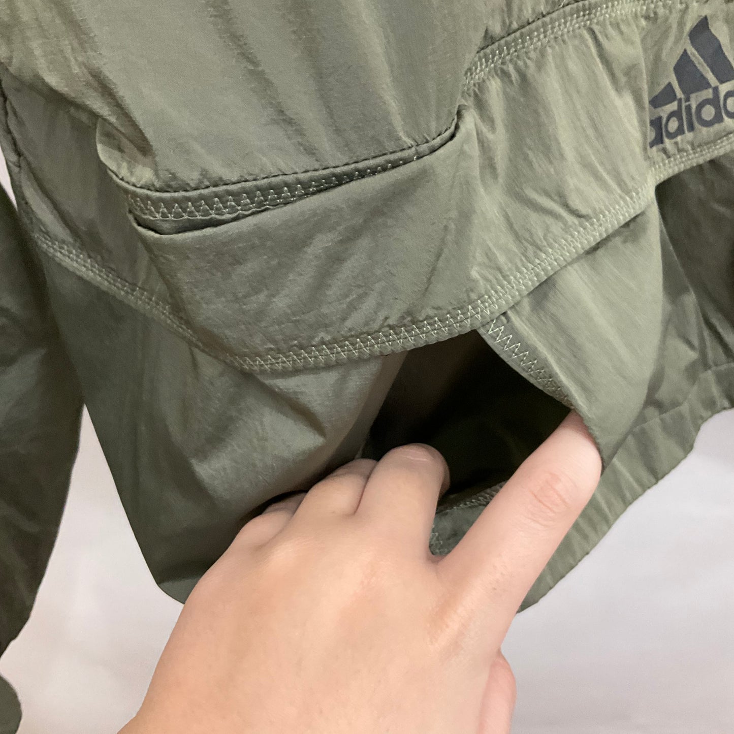 Jacket Windbreaker By Adidas In Green, Size: S