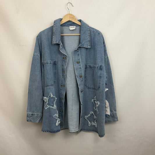 Jacket Denim By Clothes Mentor In Blue Denim, Size: Xl