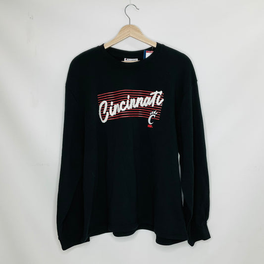 Black & Red Athletic Sweatshirt Crewneck Champion, Size Xl