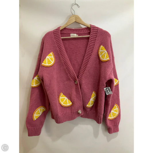 Cardigan By Debut In Pink, Size: Xl