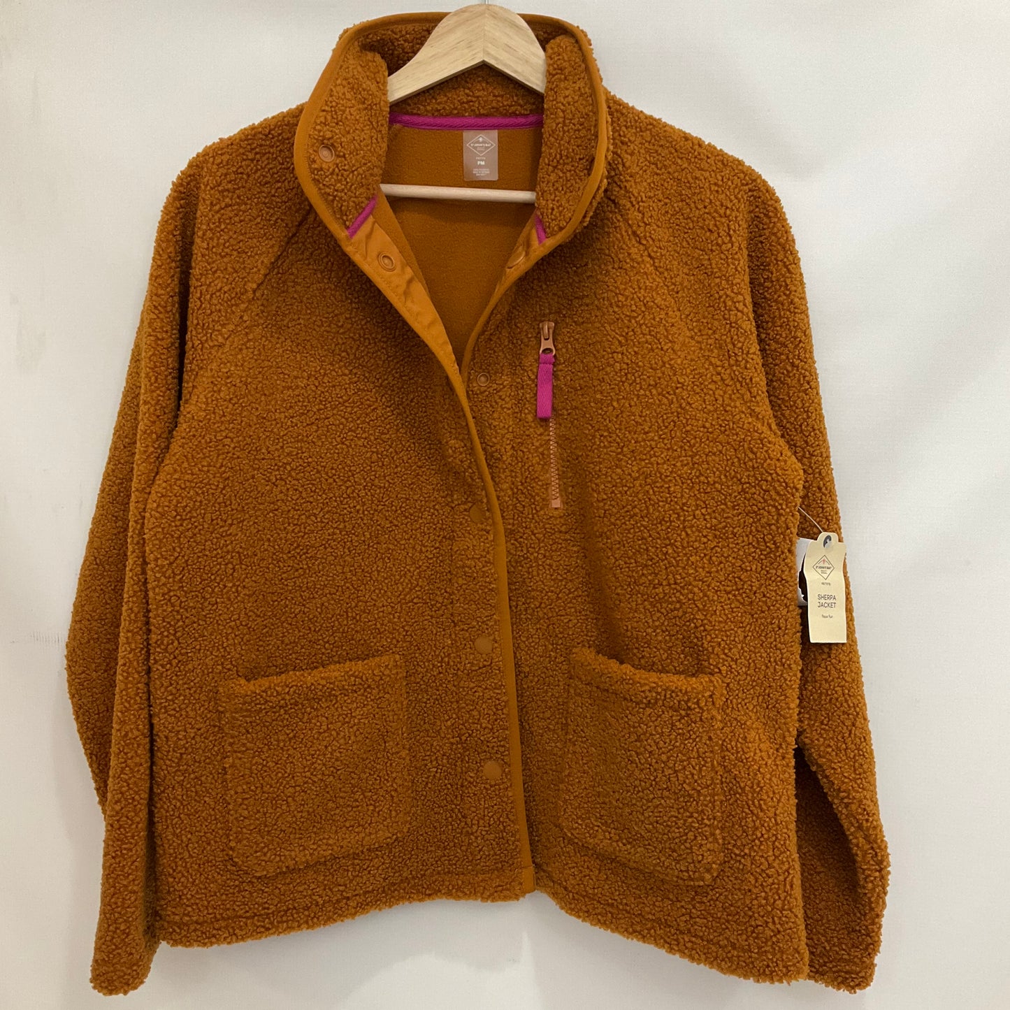 Jacket Fleece By St Johns Bay In Brown, Size: M