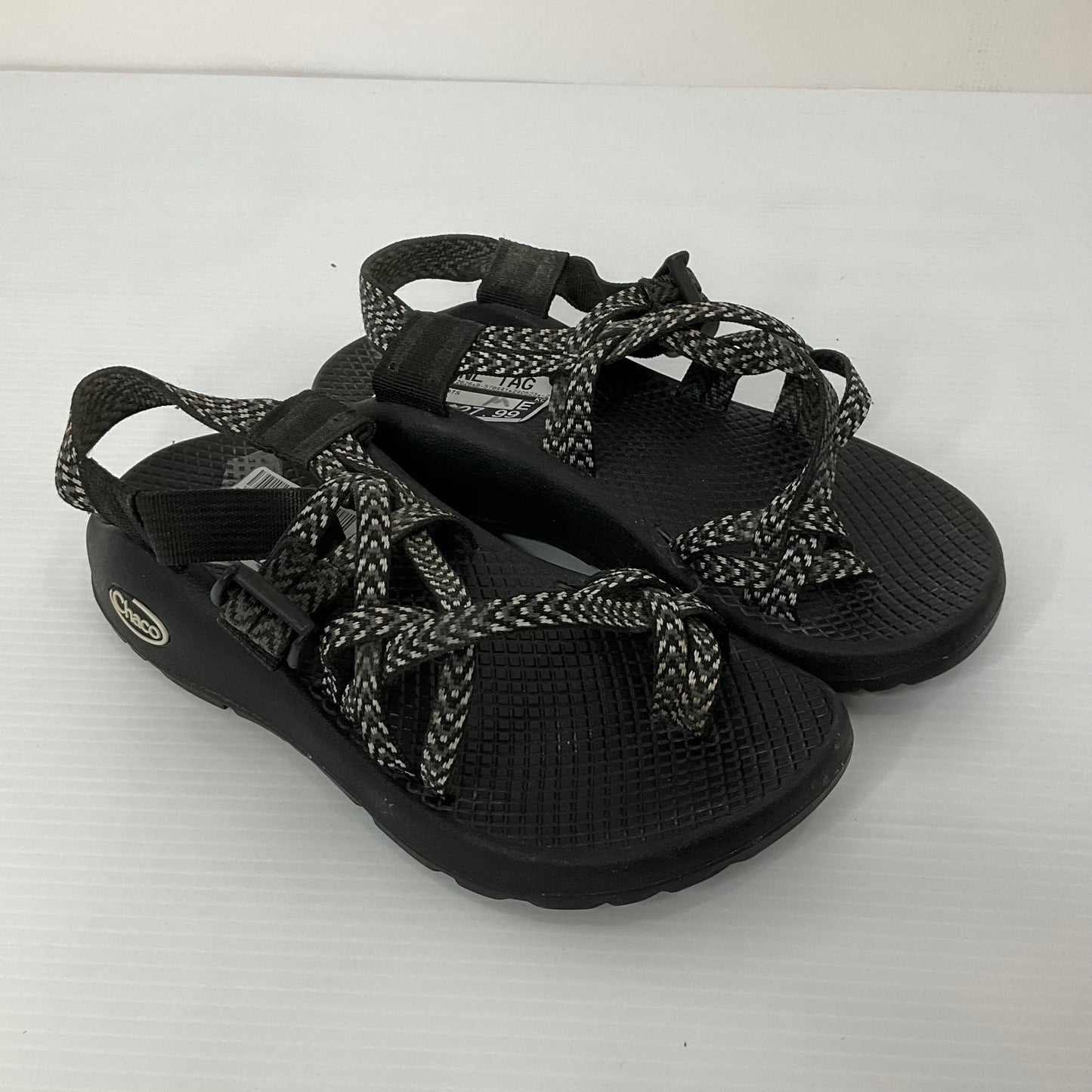 Black Sandals Flats Chacos, Size 5