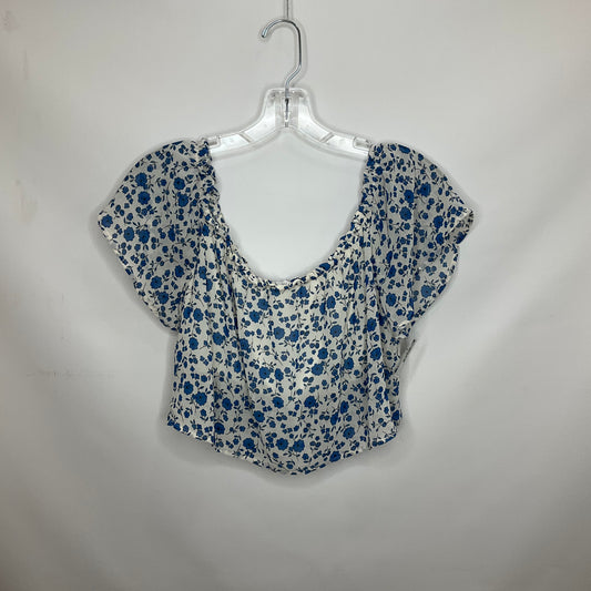 Blue & White Top Short Sleeve The Native One, Size M