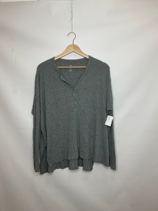 Grey Top Long Sleeve Aerie, Size S