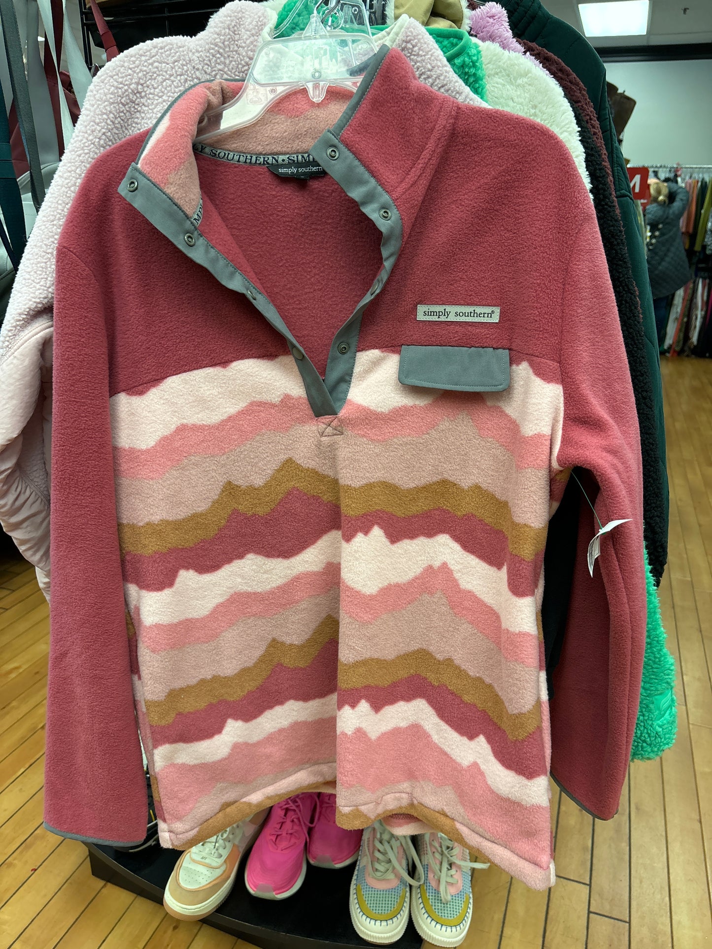 Athletic Fleece By Simply Southern In Pink, Size: L