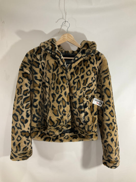 Jacket Faux Fur & Sherpa By Ugg In Animal Print, Size: Xs