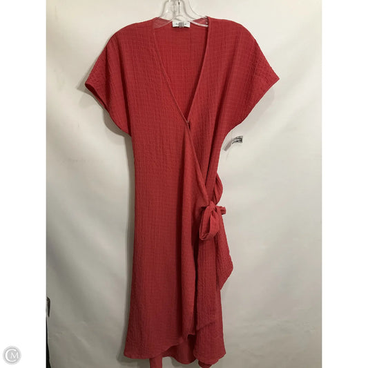 Dress Casual Midi By Evereve In Coral, Size: S