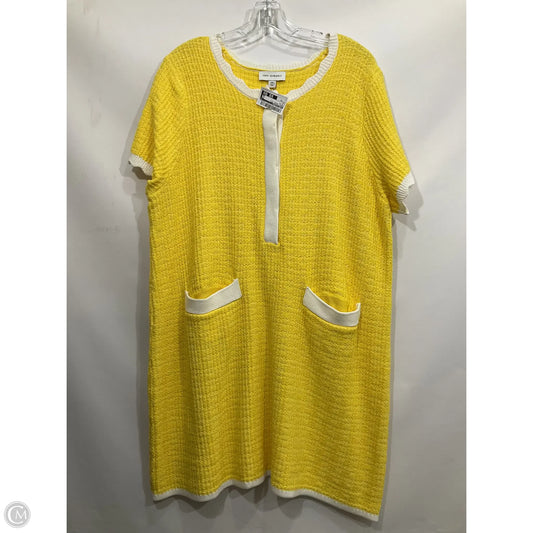 Dress Casual Midi By Free Assembly In Yellow, Size: 2x